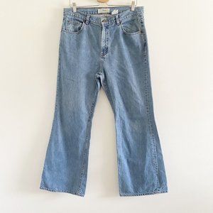 Gap Vintage Y2K Rigid 100% Cotton Made in USA Flare Jeans 14a ankle